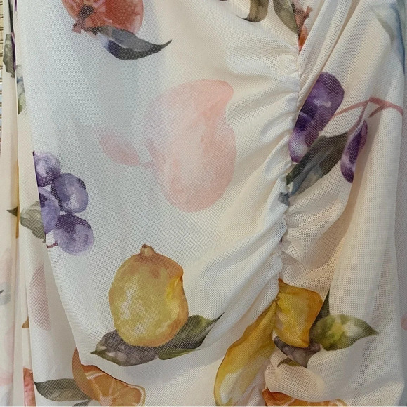 Y2K Summer Sheer Slip Dress Fruit print size S/M - Picture 6 of 8